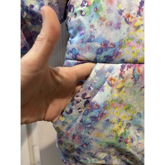 ZerOxPOSUr Toddler, Girls Purple Flower, Print Watermark, Winter Zip Coat W Hood - Picture 3 of 10